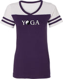 Yin Yang Yoga Text Powder Puff Yoga Tee Shirt - Yoga Clothing for You