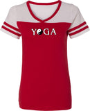 Yin Yang Yoga Text Powder Puff Yoga Tee Shirt - Yoga Clothing for You