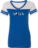 Yin Yang Yoga Text Powder Puff Yoga Tee Shirt - Yoga Clothing for You