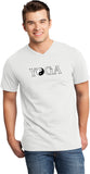 Yin Yang Yoga Text Important V-neck Yoga Tee Shirt - Yoga Clothing for You