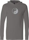 Yin Yang Big Print Lightweight Yoga Hoodie Tee Shirt - Yoga Clothing for You