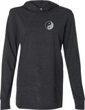 Yin Yang Pocket Print Lightweight Yoga Hoodie Tee Shirt - Yoga Clothing for You