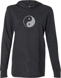 Yin Yang Big Print Lightweight Yoga Hoodie Tee Shirt - Yoga Clothing for You