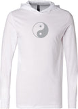 Yin Yang Big Print Lightweight Yoga Hoodie Tee Shirt - Yoga Clothing for You