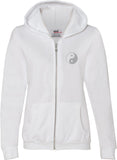 Yin Yang Pocket Print Full-Zip Hooded Yoga Sweatshirt - Yoga Clothing for You