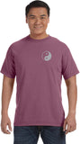 Yin Yang Pocket Print Pigment Dye Yoga Tee Shirt - Yoga Clothing for You