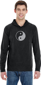 Yin Yang Big Print Pigment Hoodie Yoga Tee Shirt - Yoga Clothing for You