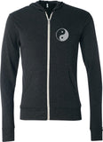 Yin Yang Pocket Print Triblend Full-Zip Hoodie Yoga Tee - Yoga Clothing for You