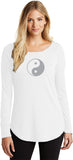 Yin Yang Big Print Triblend Long Sleeve Tunic Yoga Shirt - Yoga Clothing for You
