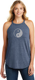 Yin Yang Big Print Triblend Yoga Rocker Tank Top - Yoga Clothing for You