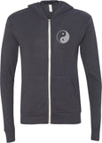Yin Yang Pocket Print Triblend Full-Zip Hoodie Yoga Tee - Yoga Clothing for You