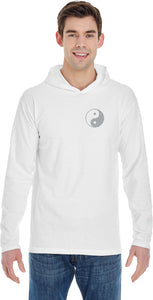 Yin Yang Pocket Print Pigment Hoodie Yoga Tee Shirt - Yoga Clothing for You
