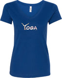 Yoga Spelling Ideal V-neck Yoga Tee Shirt - Yoga Clothing for You