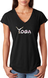 Yoga Spelling Triblend V-neck Yoga Tee Shirt - Yoga Clothing for You
