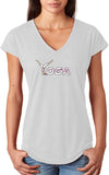 Yoga Spelling Triblend V-neck Yoga Tee Shirt - Yoga Clothing for You