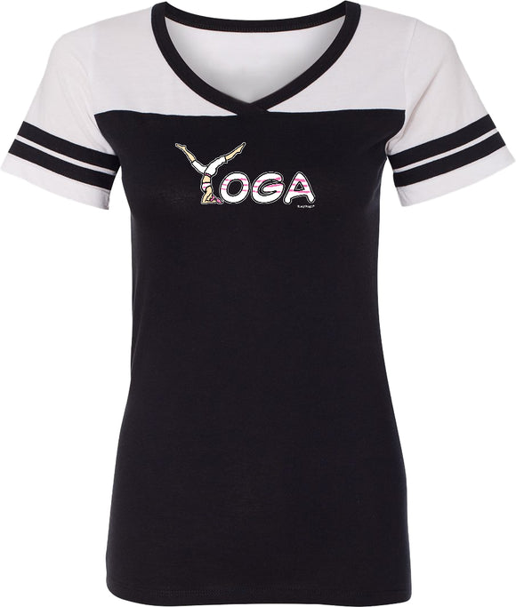 Yoga Spelling Powder Puff Yoga Tee Shirt - Yoga Clothing for You