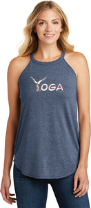 Yoga Spelling Triblend Yoga Rocker Tank Top - Yoga Clothing for You