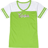 Yoga Spelling Powder Puff Yoga Tee Shirt - Yoga Clothing for You