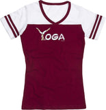 Yoga Spelling Powder Puff Yoga Tee Shirt - Yoga Clothing for You