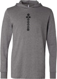 Black 7 Chakras Lightweight Yoga Hoodie Tee Shirt - Yoga Clothing for You