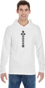 Black 7 Chakras Heavyweight Pigment Hoodie Yoga Tee Shirt - Yoga Clothing for You