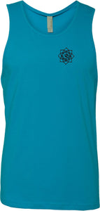 Black Lotus OM Patch Pocket Print Premium Yoga Tank Top - Yoga Clothing for You