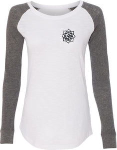 Black Lotus OM Patch Pocket Print Preppy Patch Tee - Yoga Clothing for You