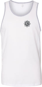 Black Lotus OM Patch Pocket Print Premium Yoga Tank Top - Yoga Clothing for You