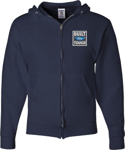 Built Ford Tough Full Zip Hoodie Pocket Print - Yoga Clothing for You