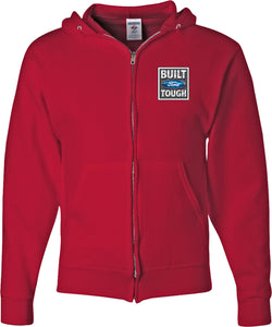 Built Ford Tough Full Zip Hoodie Pocket Print - Yoga Clothing for You