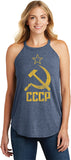 Ladies Soviet Union Tank Top Distressed CCCP Tri Rocker Tanktop - Yoga Clothing for You