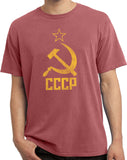 Soviet Union T-shirt Distressed CCCP Pigment Dyed Tee - Yoga Clothing for You