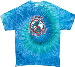 Peace T-shirt Come Together Tie Dye Tee - Yoga Clothing for You