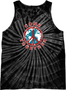 Peace Tank Top Come Together Tie Dye Tanktop - Yoga Clothing for You