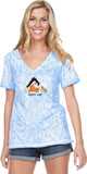 Copy Cat Burnout V-neck Yoga Tee Shirt - Yoga Clothing for You