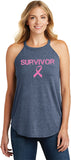 Ladies Breast Cancer Tank Top Survivor Tri Rocker Tanktop - Yoga Clothing for You