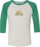 Downward Human Eco Raglan 3/4 Sleeve Yoga Tee Shirt - Yoga Clothing for You
