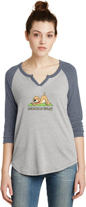 Downward Human 3/4 Sleeve Vintage Yoga Tee Shirt - Yoga Clothing for You