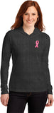 Ladies Breast Cancer Tee Embroidered Pink Ribbon Hooded Shirt - Yoga Clothing for You