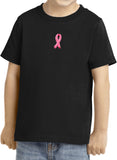 Breast Cancer Toddler T-shirt Embroidered Ribbon Small Print - Yoga Clothing for You