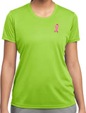 Ladies Breast Cancer Shirt Embroidered Ribbon Dry Wicking Tee - Yoga Clothing for You
