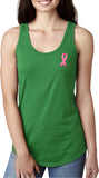 Ladies Breast Cancer Tank Top Embroidered Pink Ribbon Ideal Tank - Yoga Clothing for You