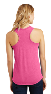 Ladies Game Over Racerback Tank Top White Print - Yoga Clothing for You