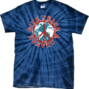 Peace T-shirt Give Peace a Chance Spider Tie Dye Tee - Yoga Clothing for You