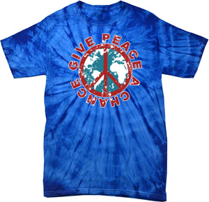 Peace T-shirt Give Peace a Chance Spider Tie Dye Tee - Yoga Clothing for You