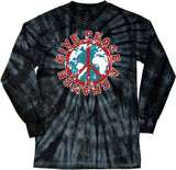 Peace T-shirt Give Peace a Chance Long Sleeve Tie Dye - Yoga Clothing for You