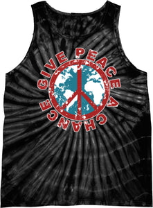 Peace Tank Top Give Peace a Chance Tie Dye Tanktop - Yoga Clothing for You