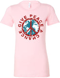 Ladies Peace T-shirt Give Peace a Chance Longer Length Tee - Yoga Clothing for You