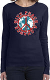 Ladies Peace T-shirt Give Peace a Chance Long Sleeve - Yoga Clothing for You