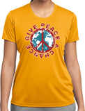 Ladies Peace T-shirt Give Peace a Chance Moisture Wicking Tee - Yoga Clothing for You